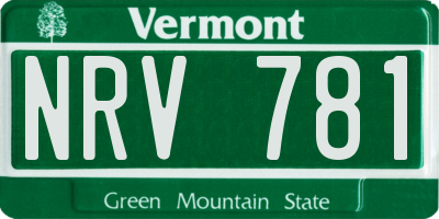 VT license plate NRV781