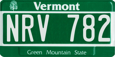 VT license plate NRV782