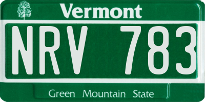 VT license plate NRV783