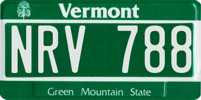 VT license plate NRV788