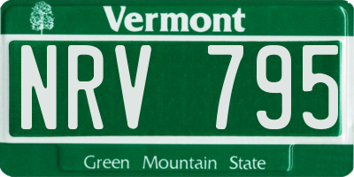 VT license plate NRV795