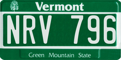 VT license plate NRV796