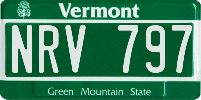 VT license plate NRV797