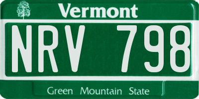VT license plate NRV798