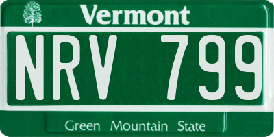 VT license plate NRV799