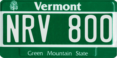 VT license plate NRV800