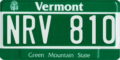 VT license plate NRV810