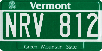 VT license plate NRV812