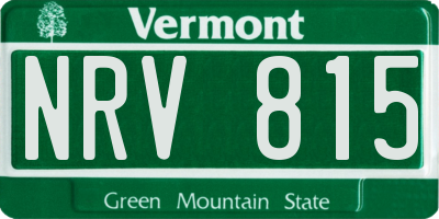 VT license plate NRV815