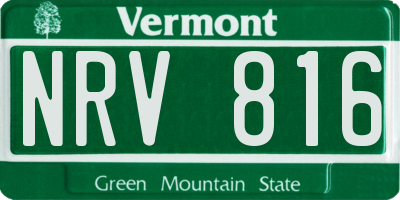 VT license plate NRV816
