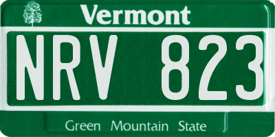 VT license plate NRV823