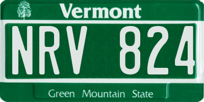 VT license plate NRV824