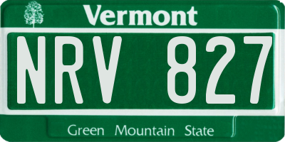 VT license plate NRV827