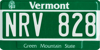 VT license plate NRV828