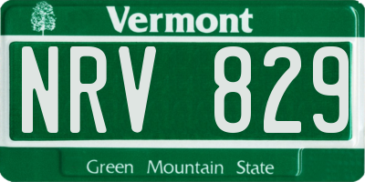 VT license plate NRV829