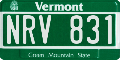 VT license plate NRV831