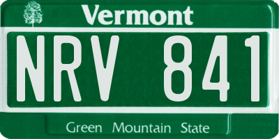 VT license plate NRV841