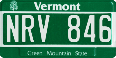 VT license plate NRV846