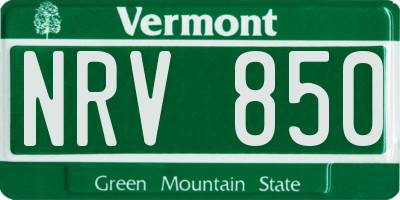 VT license plate NRV850