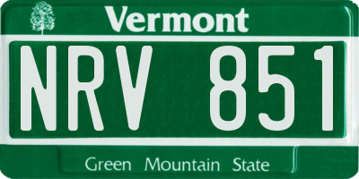 VT license plate NRV851