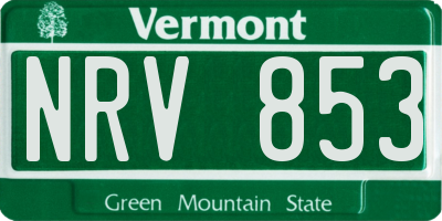 VT license plate NRV853