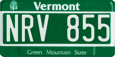 VT license plate NRV855