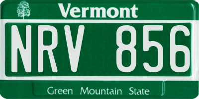 VT license plate NRV856