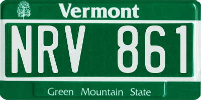VT license plate NRV861