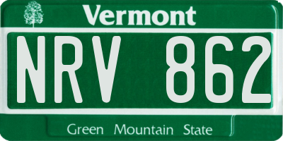 VT license plate NRV862