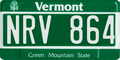 VT license plate NRV864
