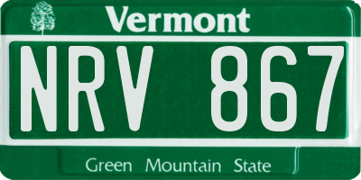 VT license plate NRV867