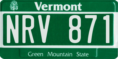 VT license plate NRV871