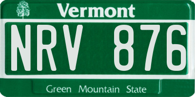VT license plate NRV876