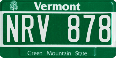 VT license plate NRV878