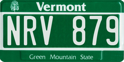 VT license plate NRV879