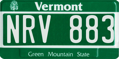 VT license plate NRV883