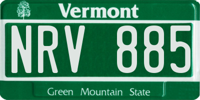 VT license plate NRV885