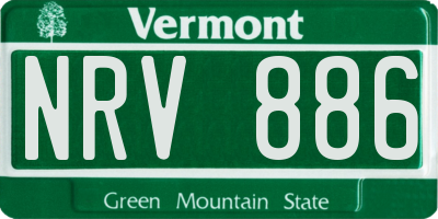 VT license plate NRV886