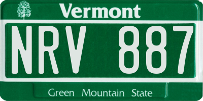 VT license plate NRV887