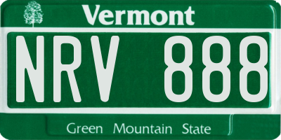 VT license plate NRV888
