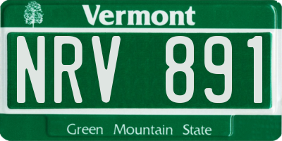 VT license plate NRV891