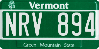 VT license plate NRV894