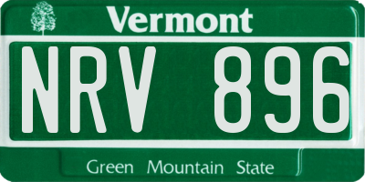 VT license plate NRV896