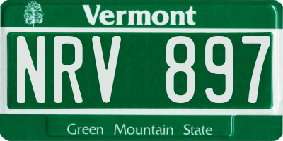 VT license plate NRV897