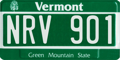 VT license plate NRV901