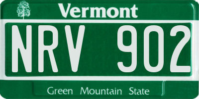 VT license plate NRV902