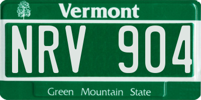 VT license plate NRV904