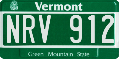 VT license plate NRV912