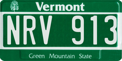 VT license plate NRV913