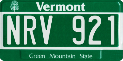 VT license plate NRV921